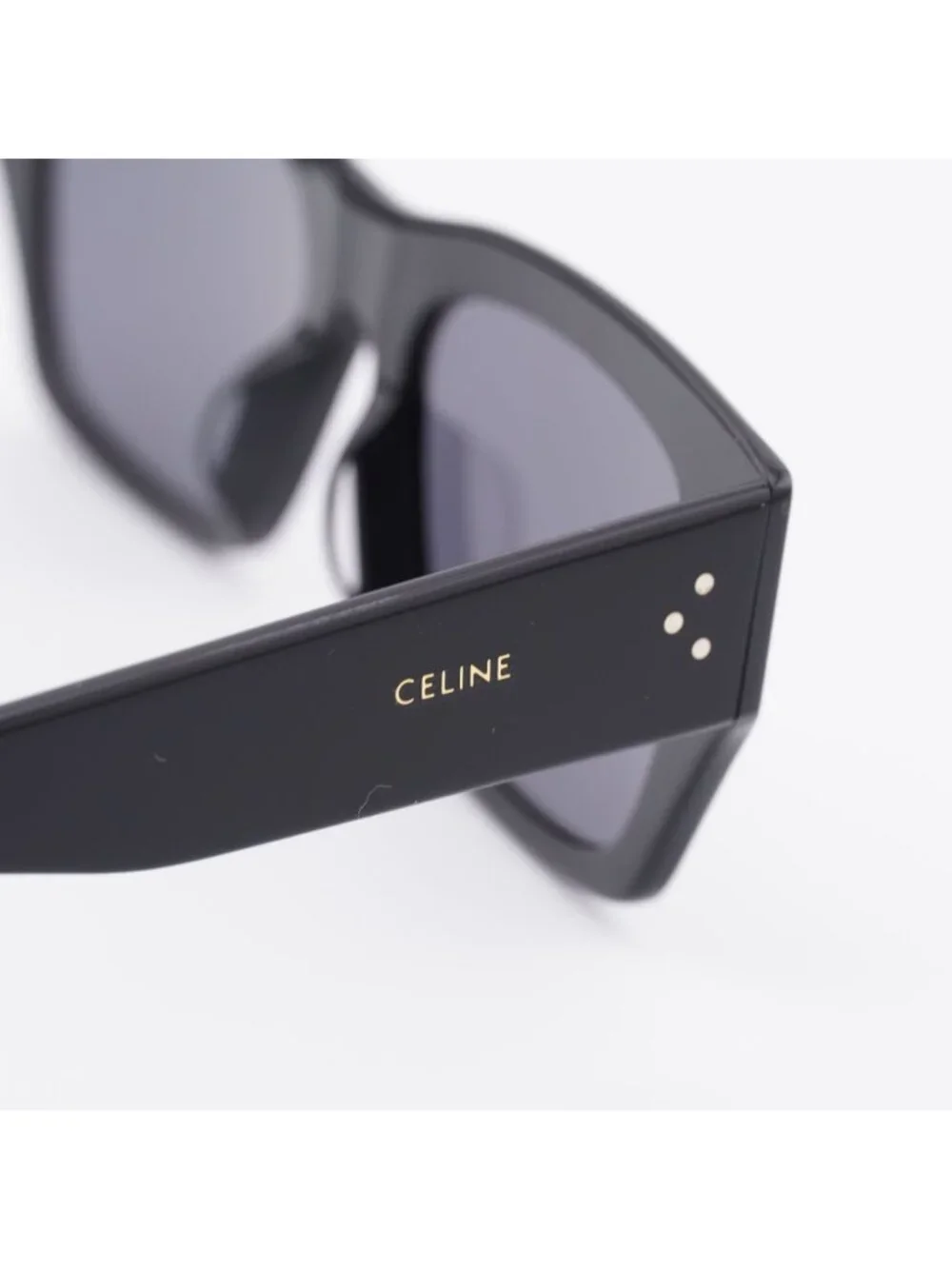 Celine CL40297U 01D Sunglasses Black Square Frame, Grey Polarized Lenses